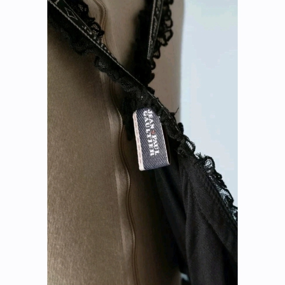 2000's RARE Vintage Jean Paul Gaultier La Sensualite Black Tulle Dress US 10-12 - Picture 6 of 8
